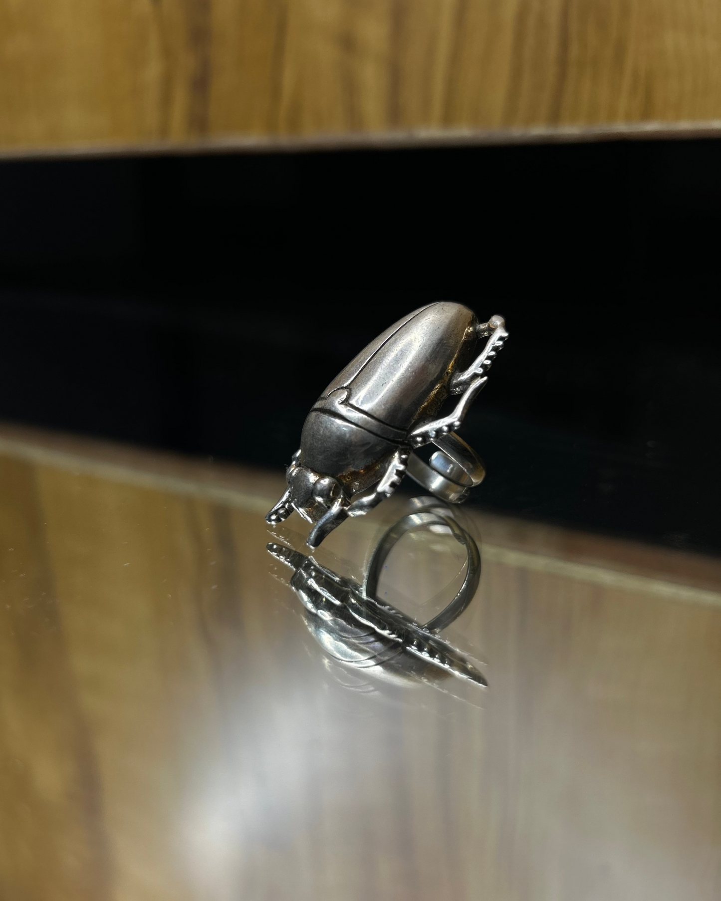 Silver Beetle Ring, Brass Ring, rings, unisex ring