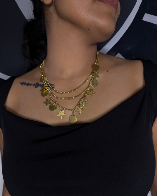 Necklce, Anti Tarnish Necklace, Layered Necklace, Golden Necklace