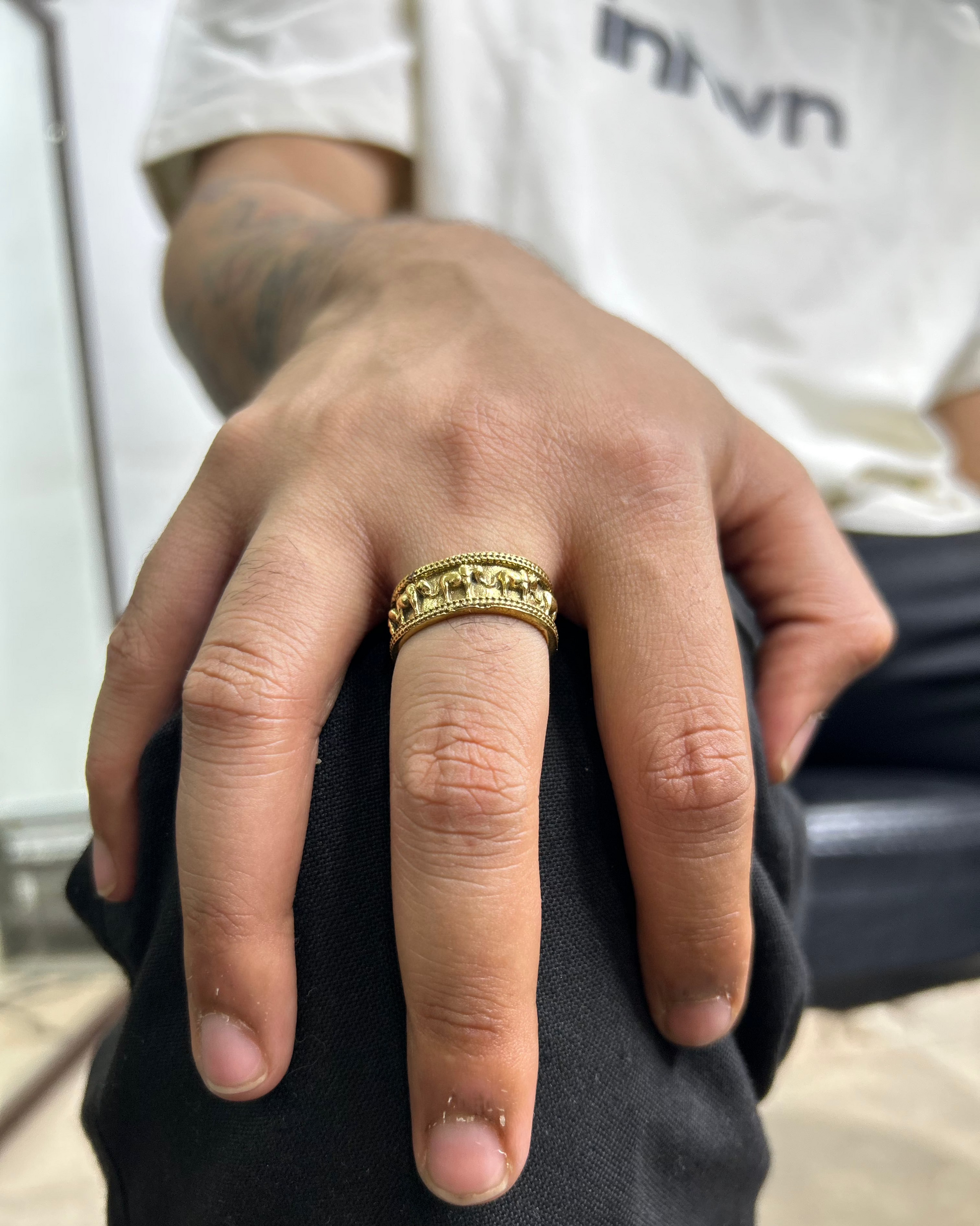 Antique Brass Ring, Temple Ring, Brass Ring, Unisex