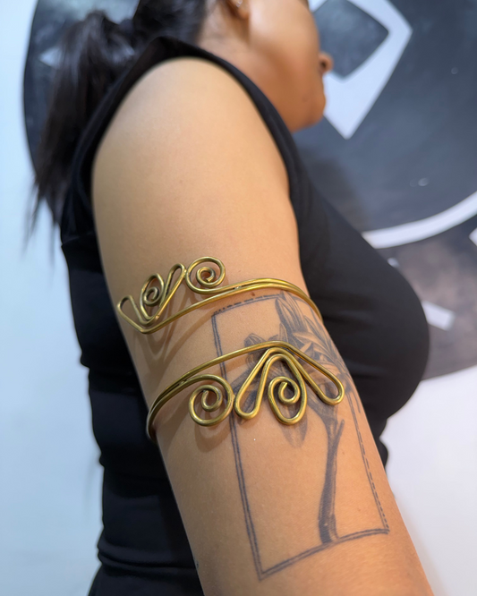 Bohemian Arm Cuff, Arm Cuff, Brass Jewellery, Brass Cuff, Brass Bracelet, Adjustable