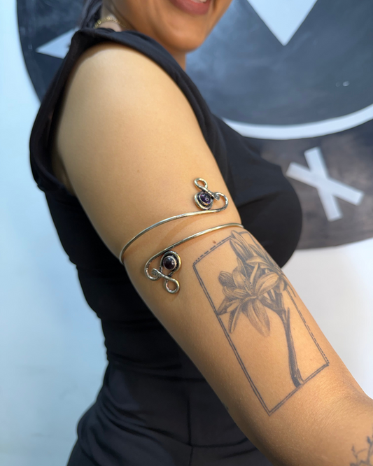 Bohemian Arm Cuff, Arm Cuff, Brass Jewellery, Brass Cuff, Brass Bracelet, Adjustable