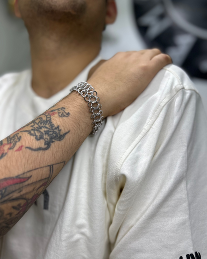 Chainmailler bracelet, silver bracelet, Stainless steel bracelet