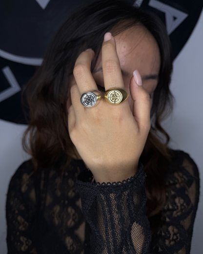 Compass Ring, Brass Ring, rings, unisex ring