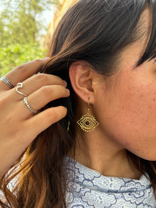 Evil Eye Dangle Earrings
