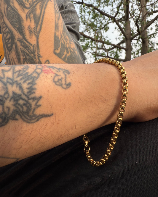 Bracelet, Gold Plated Bracelet, Mens Bracelet, Anti Tarnish Bracelet, Staineless Steel Bracelet