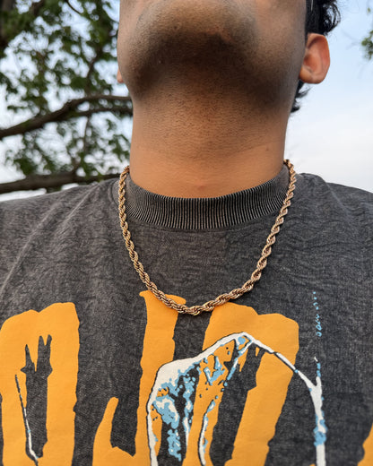 Gold Chain | Anti Tarnish | Stainless Steel | Gold Plated | Rope Chain