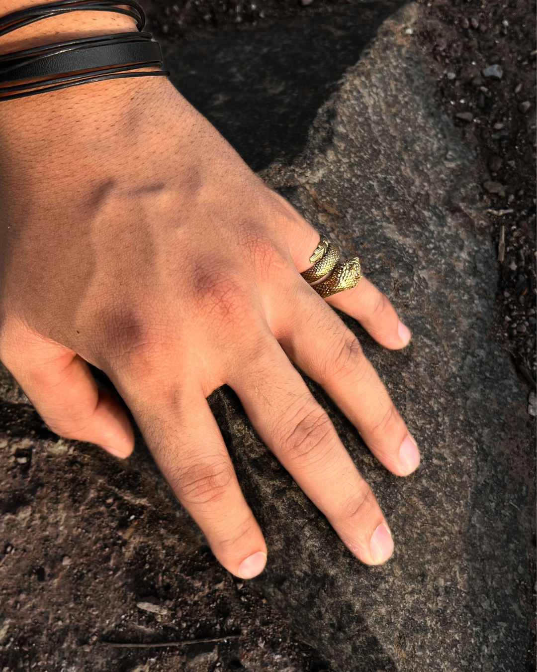 Snake Ring, Golden Mamba Ring, Brass