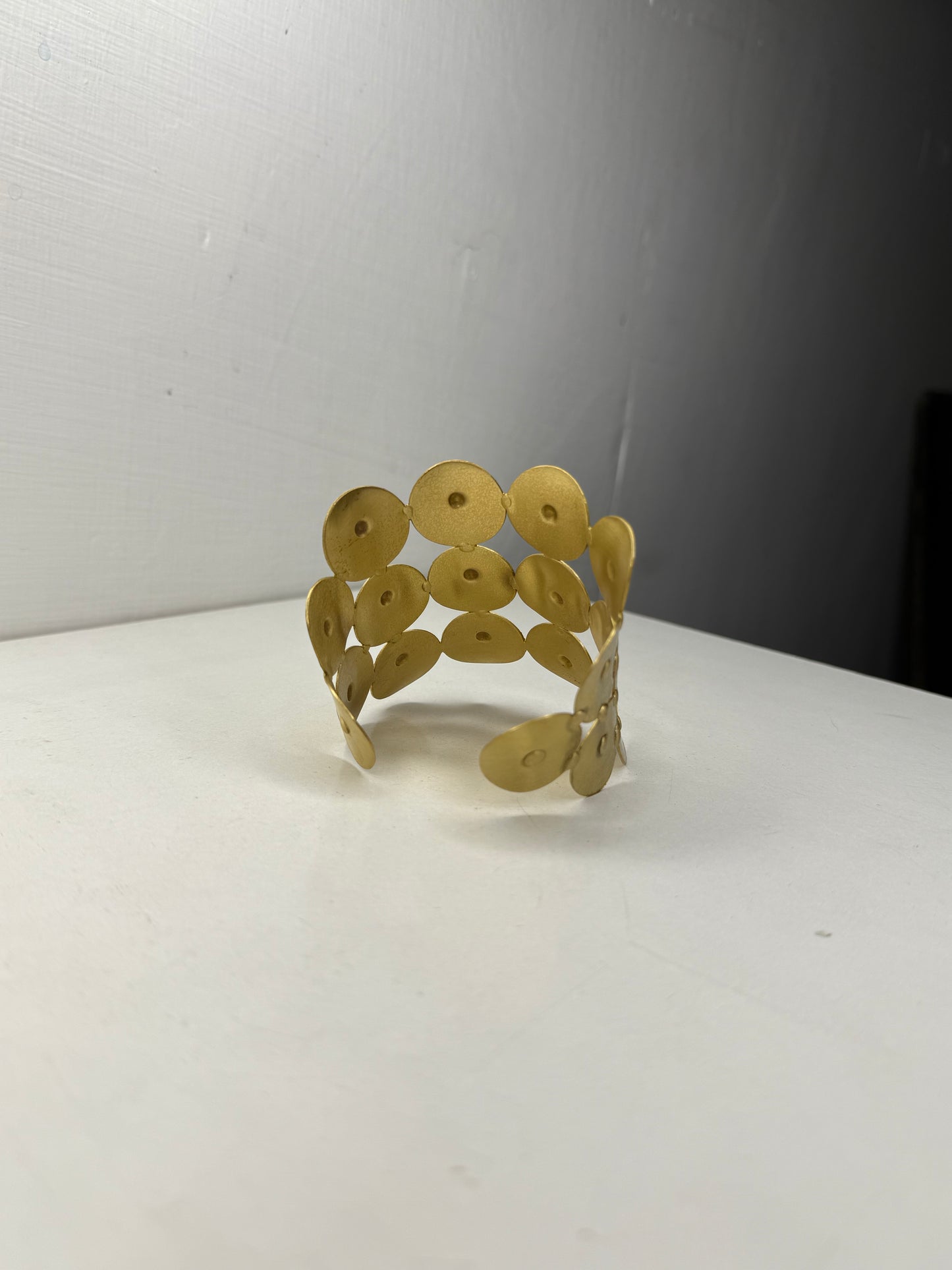 Brass jewellery, Brass Hand Cuff, Brass Bracelet, Layered Disc Arm Bracelet