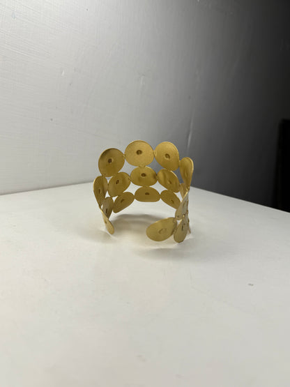Brass jewellery, Brass Hand Cuff, Brass Bracelet, Layered Disc Arm Bracelet