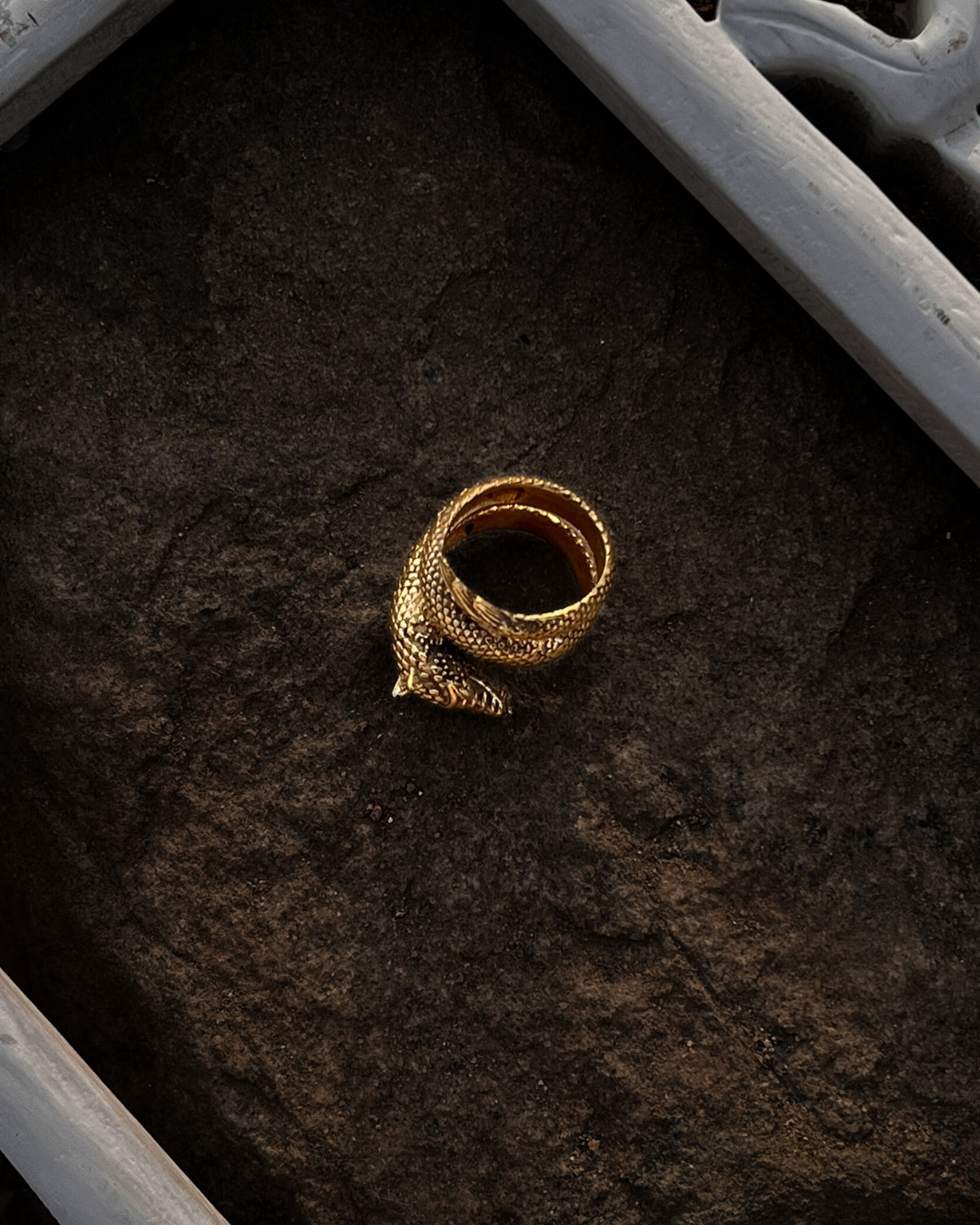Snake Ring, Golden Mamba Ring, Brass