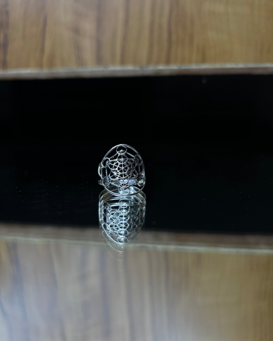 Metatron's Cube Ring, Brass Ring, ring, unisex ring