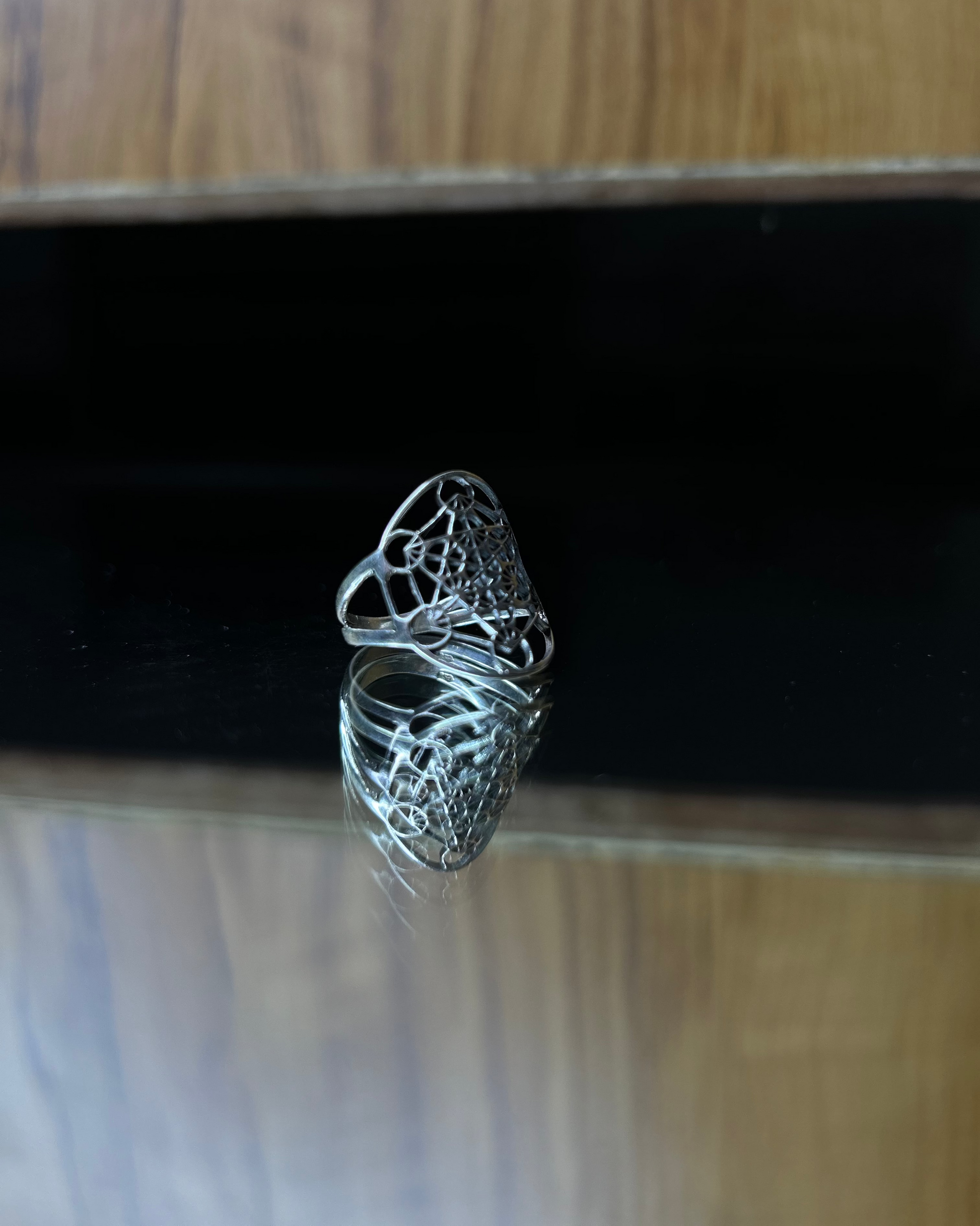 Metatron's Cube Ring, Brass Ring, ring, unisex ring