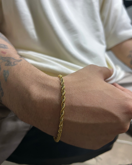 Gold Plated, Stainless Steel, mens bracelet