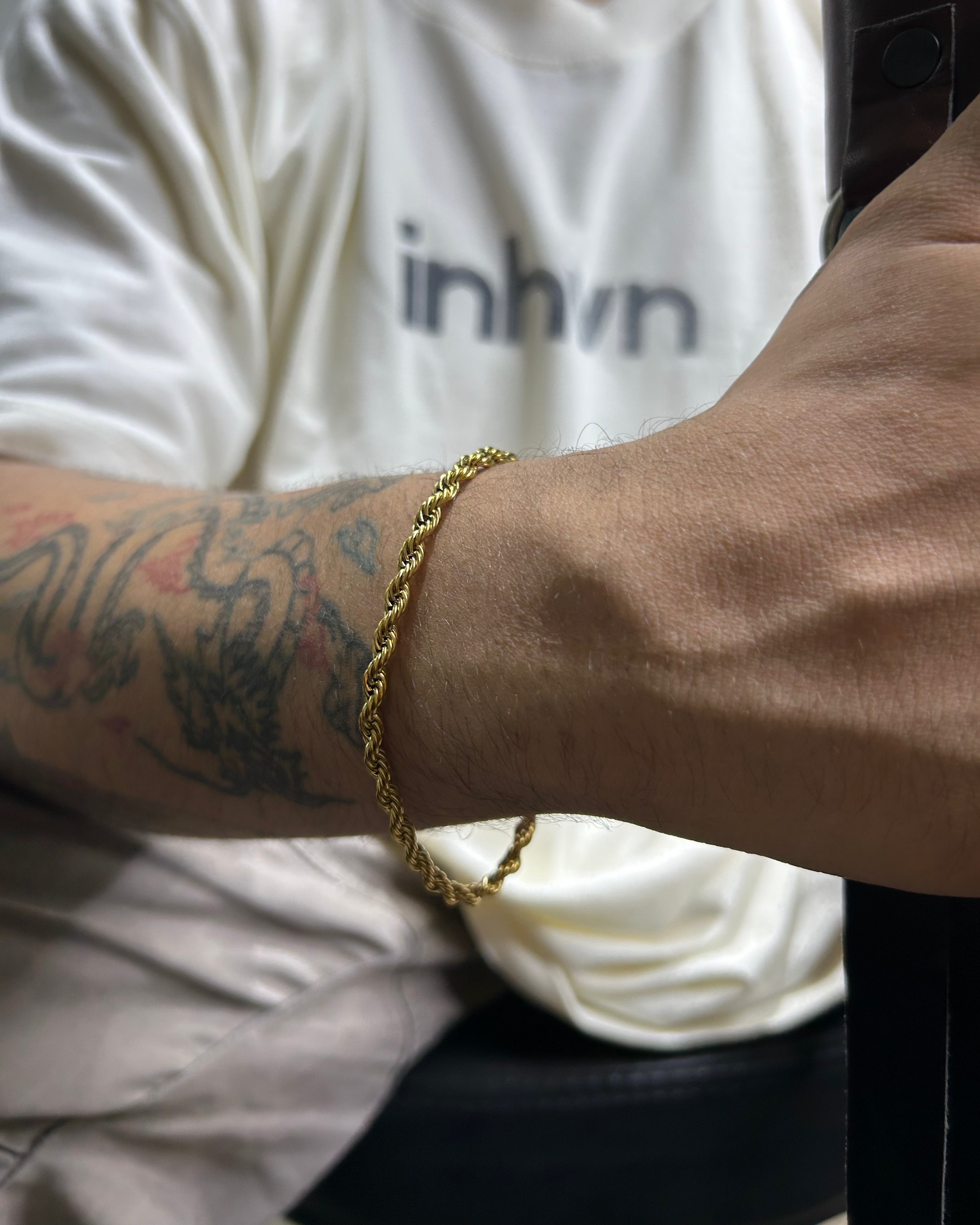 Gold Plated, Stainless Steel, mens bracelet, Anti Tarnish