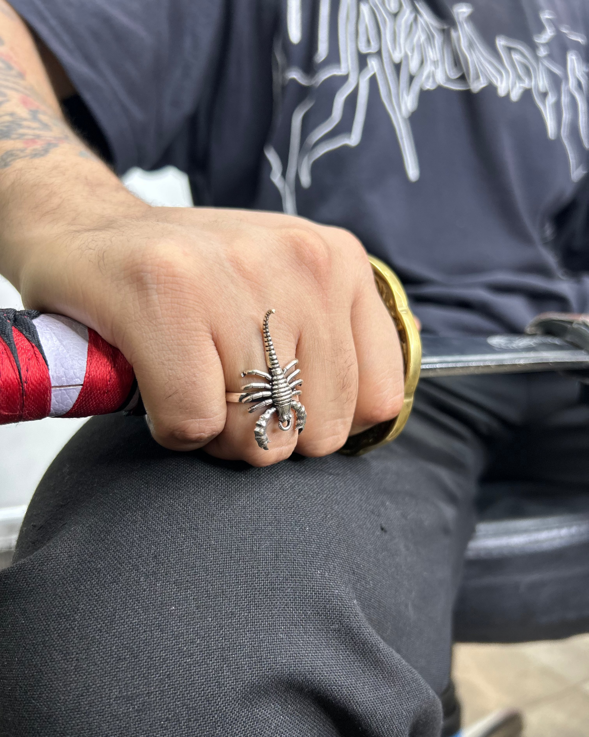 Silver Brass Scorpio Ring, Brass Ring, rings, unisex ring