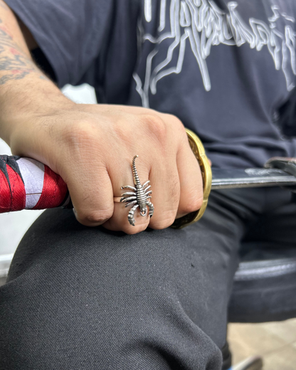 Silver Brass Scorpio Ring, Brass Ring, rings, unisex ring