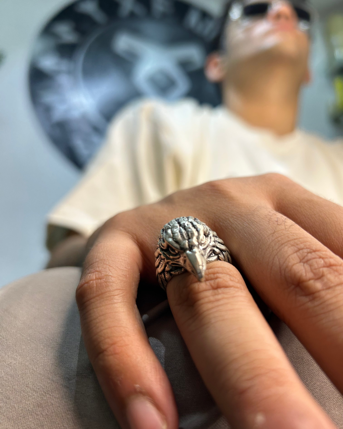 Silver Eagle Ring, Brass Ring, rings