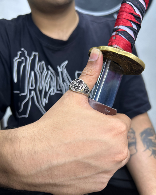 Silver Illuminati Ring, Brass Ring, rings, unisex ring