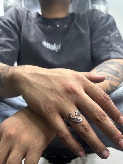 Star and Moon Ring