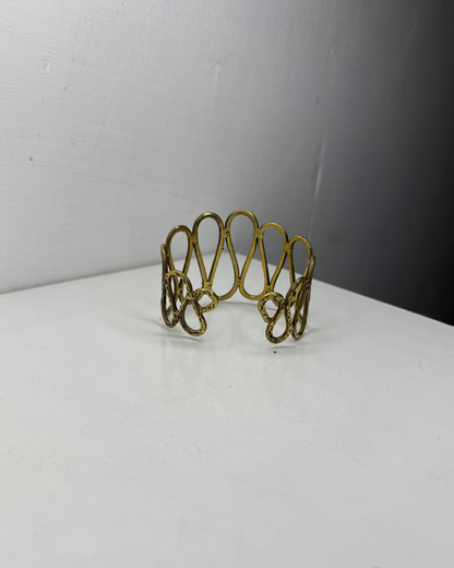 Twisted Loop Hand Cuff, Brass Cuff, Bhemian Cuff, Brass Bracelet