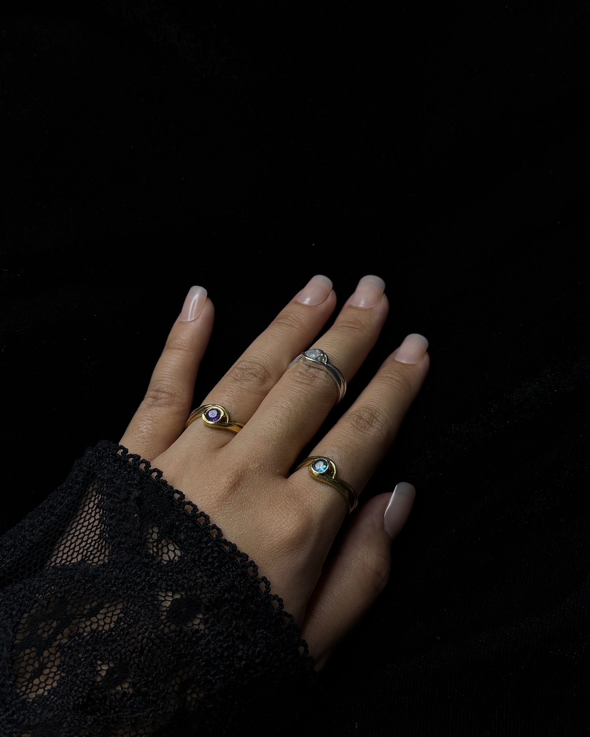 Women's Gem Stone Rings, Brass Ring, rings, unisex ring, stone ring